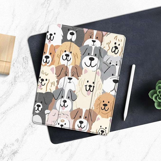 Case for iPad 6th / 5th Generation 9.7-inch iPad Air 2 /Air 1 | Smart Trifold Stand Shockproof Case with Pencil Holder Auto Wake/Sleep Cover Viewing &amp Typing Angles Black Flowers