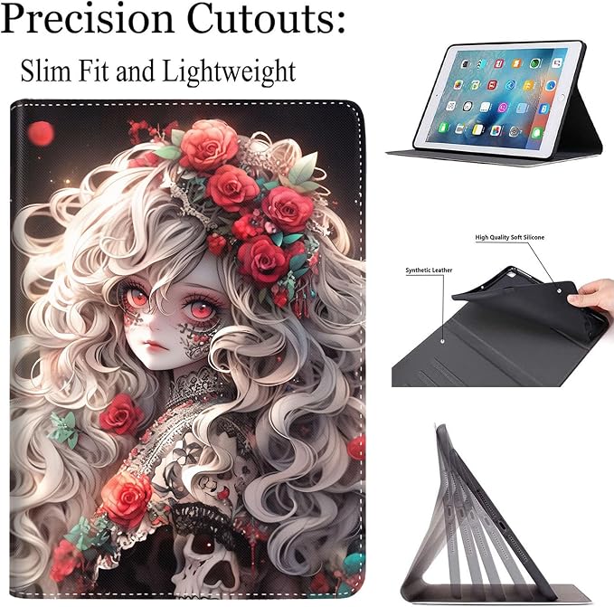 Case for ipad 10th Generation 10.9 inch 2022 iPad 10thMulti-Angle Stand Smart Protective Cover Shockproof Case Auto Sleep/Wake Smoke Flag of Mexico Flag