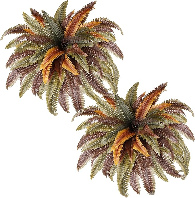 45" Fake Ferns, Set of 2 Boston Fern Artificial Plants for Decorating Office, Patio, Living Room Home Yards Farmhouse Decor