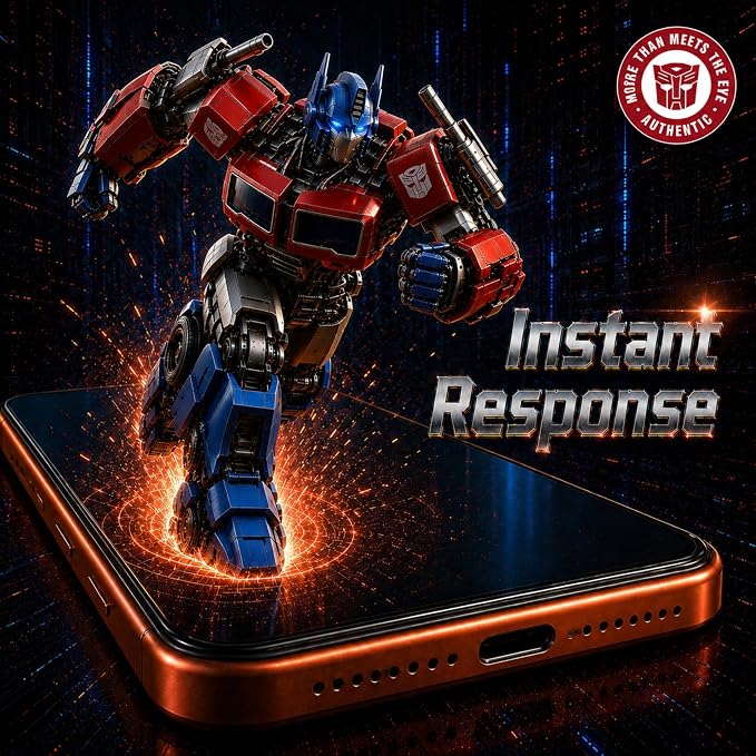 Transformers Licensed iPhone 15 Screen Protector | Impact Resistant Scratch Resistant Bubble-Free Install Smooth Touch Fit 365-Day Warranty
