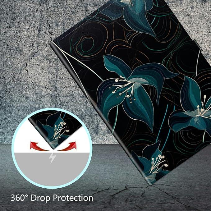 Universal Case for 10.6 inch 11 inch TabletUniversal Case for 10.6-11 Inch Touchscreen TabletSlim PU Leather Stand Folio Shell Cover with 360 Degree Rotatable Kickstand ViewingAbstract Sun Leaf