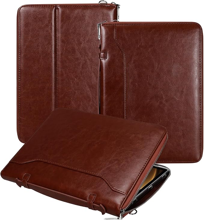 Case for Samsung Galaxy Tab S10 Lite / S10 FE / S9 FE 10.9-Inch / S9 11 | PU Leather / Zipper Bag / Clear Back Case / Hand Strap / Shoulder Strap / S-Pen Holder / Stand Cover