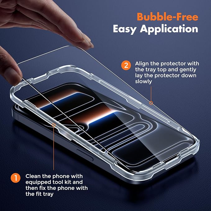UNBREAKcable 3-Pack Screen Protector for iPhone 15 Double Shatterproof Tempered Glass [Easy Installation Frame] [99.99% HD Clear] [9H Hardness] [Full Coverage] [Case Friendly] for Apple 15 6.1 inch