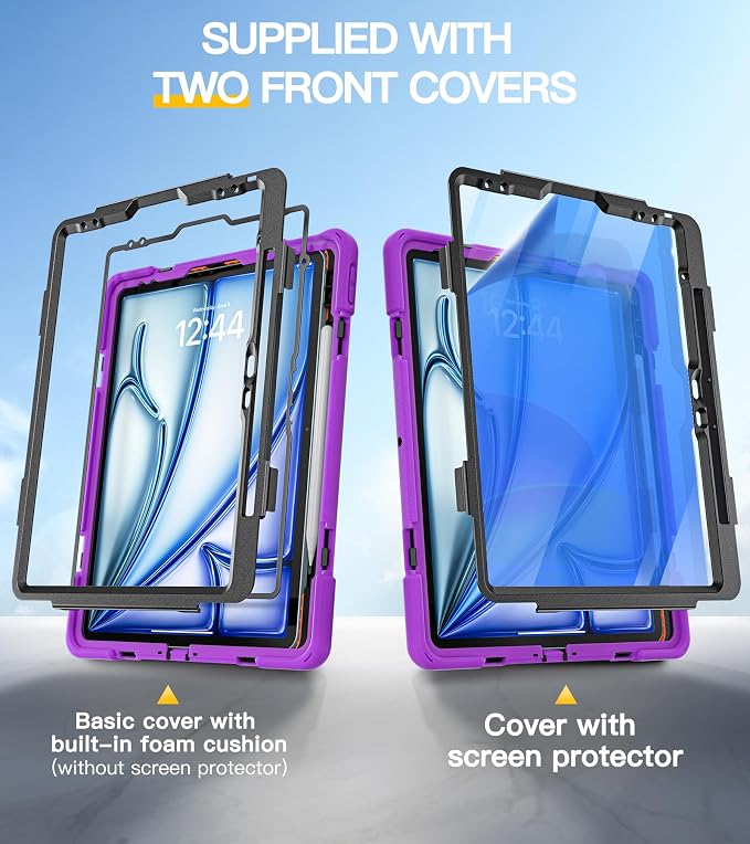BRAECN Case for iPad Air 11 inch 2026(M4) 2025(M3) 2024(M2)iPad Pro 11 inch(4th/3rd/2nd/1st)&amp Air 10.9(5th/4th) Protective with Pencil Holder Screen Protector 360°Rotating Stand Handle Full Body