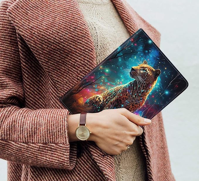 Case for Samsung Galaxy Tab S10 Plus 2024/ S9 Plus/ S9 FE Plus 5G 12.4 Inch 2023 Slim PU Leather Stand Folio Cover with Auto Wake Sleep Abstract Paint Dogs