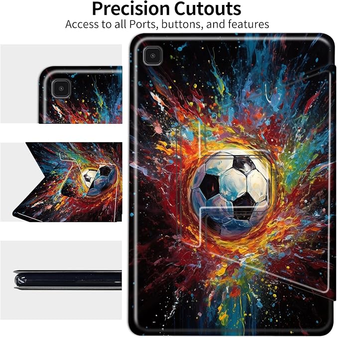 for Samsung Galaxy Tab S6 (10.5 inch) Tablet 2019 release-360 Degree Rotating Stand PU Leather Cover with Auto Wake/Sleep + S Pen HolderArt Butterfly