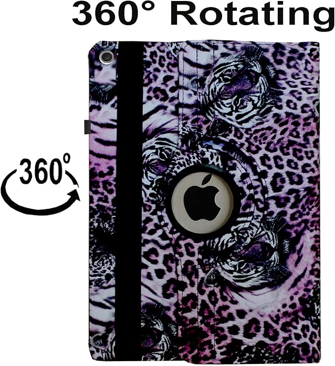 Case for iPad 10.2 inch for iPad 9th 8th 7th Generation Rotating Stand Smart Magnetic Auto Wake Up/Sleep Cover for A2602 A2603 A2604 A2605 MK2L3LL/A MK2P3LL/A MK673LL/A (Black)