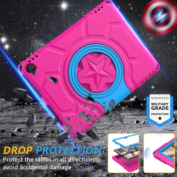 Kids case for 10 inch Tablet Lightweight Shockproof Case with Screen Protector Handle StandBlack
