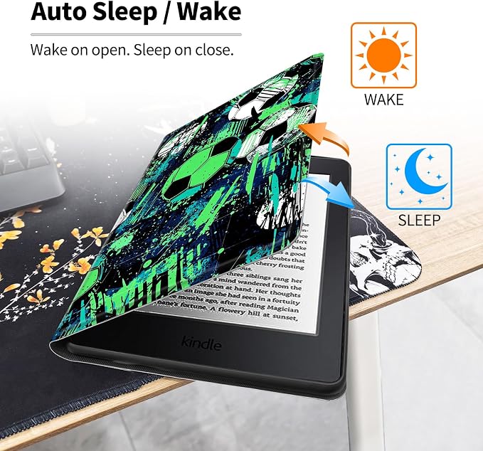 Case for All-New 7 Kindle Paperwhite 12th Gen 2024 &amp Kindle Colorsoft Signature EditionPU Leather Cover with Auto Sleep Wake FeatureAmerican Flag Eagle