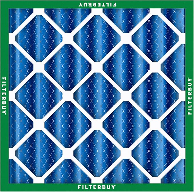 Filterbuy 25x25x4 Air Filter MERV 13 Optimal Smoke & Allergy Defense,