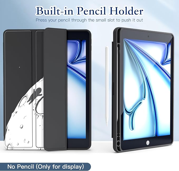 CISSOOK Compatible with iPad 9th/ 8th/ 7th Generation Case 10.2 Inch (2021/2020/2019 Release) Protective Shell with Pencil Holder Astronaut