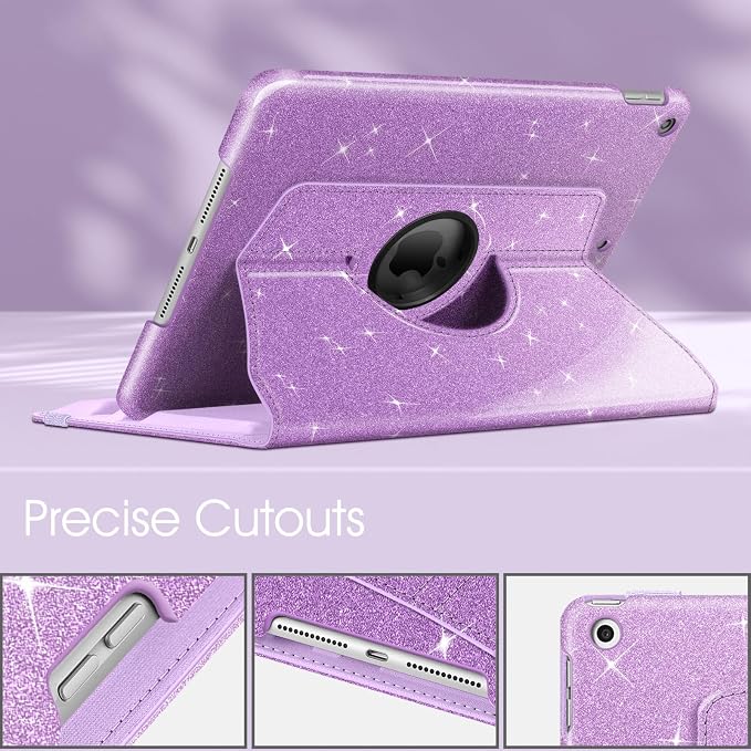 Fintie 360° Rotating Case for iPad 9th / 8th / 7th Generation 10.2 Inch | Swivel Stand Portrait &amp Landscape Viewing Shockproof Cover with Pencil Holder Auto Wake/Sleep Aqua Wave