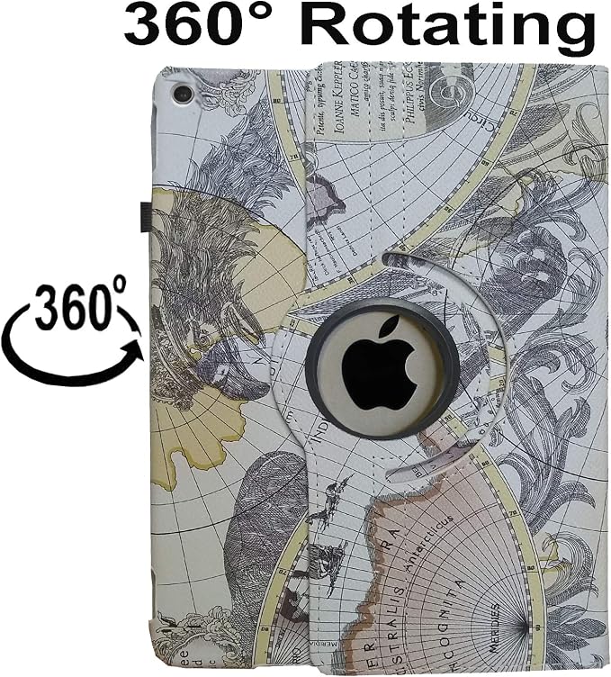 Case for iPad 10.2 inch for iPad 9th 8th 7th Generation Rotating Stand Smart Magnetic Auto Wake Up/Sleep Cover for A2602 A2603 A2604 A2605 MK2L3LL/A MK2P3LL/A MK673LL/A (Black)