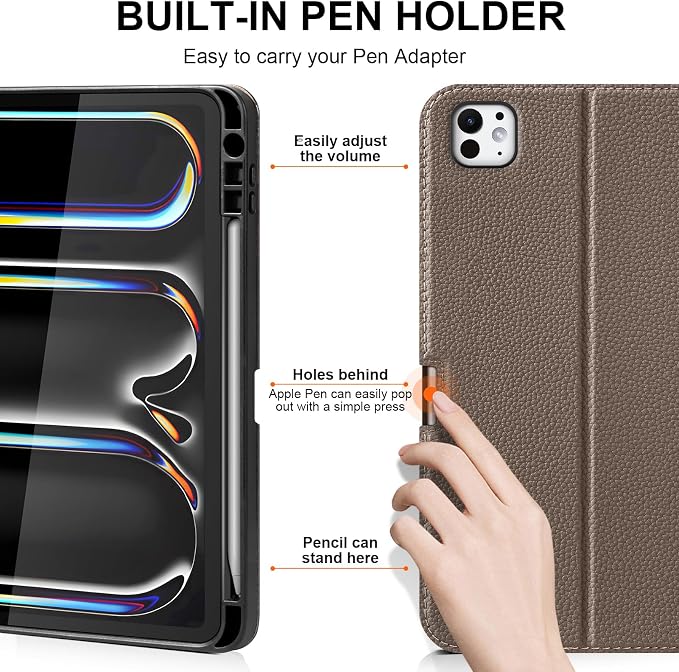 iPad Pro 11 Inch Case Black | 4th/3rd/2nd/1st Gen (2022-2018) Folio Cover Multi-Angle Stand Apple Pencil Holder Auto Sleep/Wake
