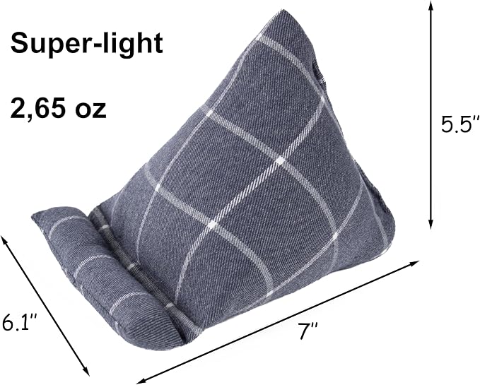 Handmade Phone Pillow Holder - The Wedge Mobile Device Stand - Fabric Phone Stand for All iPhones All Smartphones! 7 x 6.1 x 5.5 Inches (ABC)