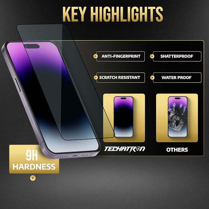 Tempered Glass for iPhone 15/16 Screen Protector Easy Install 9H+ Hardness Edge to Edge Coverage Thin &amp Ultra Clear Easy Applicator Pack of 2