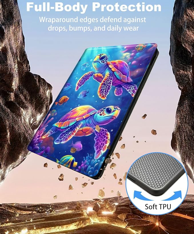 for iPad 11th Generation (A16 2025) 11 / iPad 10th Gen 10.9 2022 Case 360° Rotating PU Leather Stand Cover with Auto Sleep/Wake Shockproof TPU Backl Two Dragons Fighting