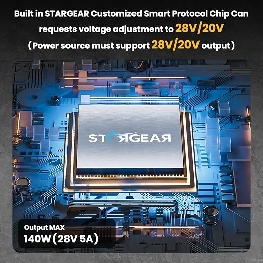 Starlink Mini Cable 16.4FT 18AWG 140W Starlink USB C to DC Power Cable with Smart Protocol Chip Waterproof DesignMini Accessories Compatible with 100W+ PD Source 28V PPS 20V PD Protocols