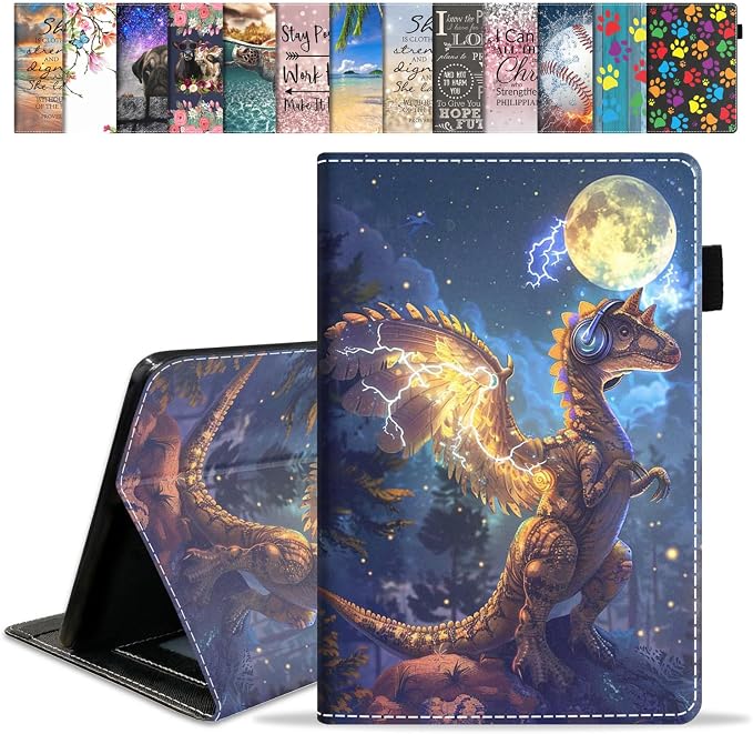 Case for Amazon Fire HD 8/Fire HD 8 Plus Tablet (12th/10th Generation 2024/2022/2020 Release) Premium PU Leather Cover with Auto Sleep Wake African Women