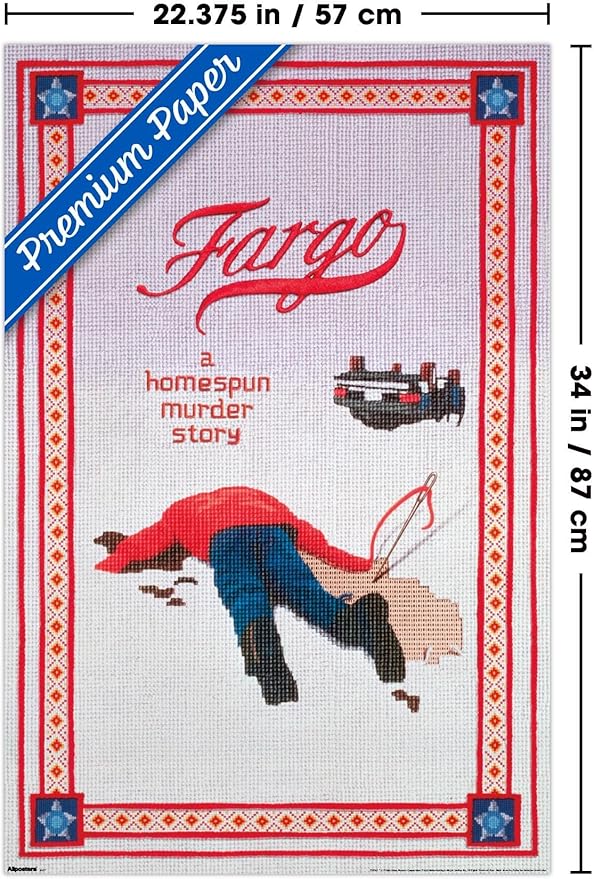 Fargo (1996) - One Sheet Wall Poster, 34L" x 22.4W", Premium Unframed Version
