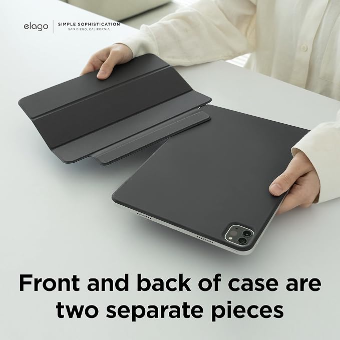 elago Case for iPad Air 11(M4 M3 M2) 5th 4th / Pro 11(1st) - iPad Case with Magnetic Attachment to Metal Compatible with Apple Pencil and elago’s Pencil case (Blue)