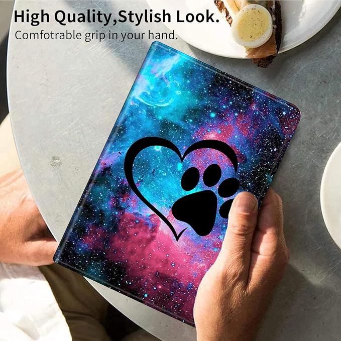 Case for iPad (A16) 11th Generation 11 Inch (2025)iPad 10th Generation 10.9 Inch (2022)PU Leather Slim Standing Smart Coverwith Auto Sleep/WakeBall on Fire