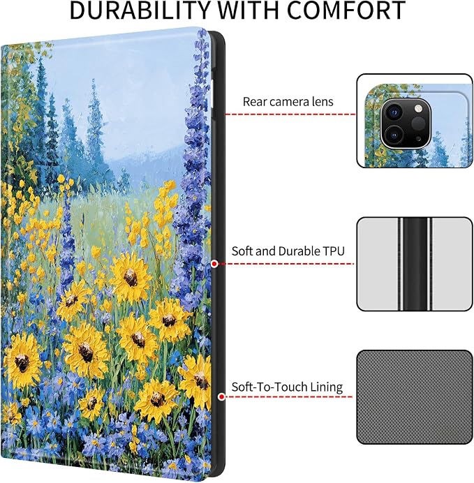 Case for iPad (A16) 11th Generation 11 Inch (2025)/ iPad 10th Generation 10.9 inch 2022Slim PU Leather Smart Cases Covers with Auto Wake/Sleep-Beast Roared