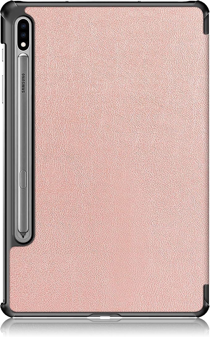 Case for Samsung Galaxy Tab S8 Plus 12.4 2022/S7 FE 2021/S7 Plus 2020 (SM-X800/X806/T730/T733/T736/T738/T970/T975/T976) Lightweight Tri-Fold Stand Thin Cover Auto Wake/Sleep Almond Blossom