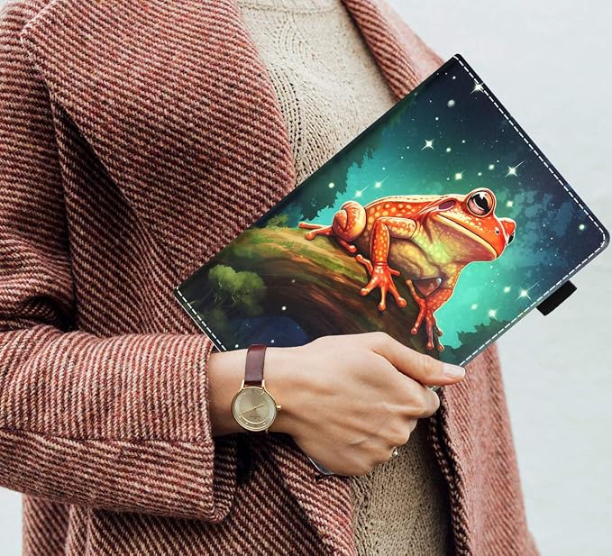 Case for Amazon Kindle Fire HD 10 Tablet (10.1 inch 9th/7th Generation 2019/2017 Release) Slim PU Leather Stand Folio Cover with Auto Wake Sleep Abstract Paint Butterfly