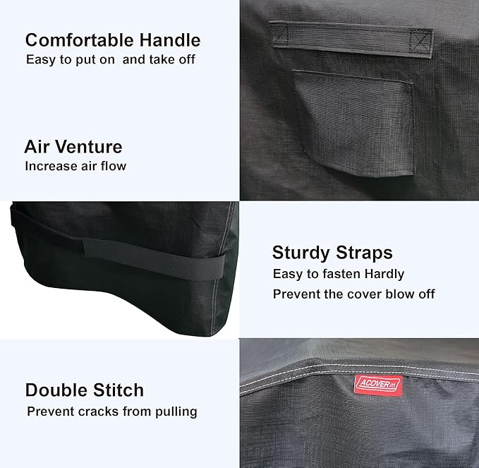 acoveritt RPET Fabric Cover for Flat Griddle Cover, Black；Fit 36" griddles Similar Blackstone 5482
