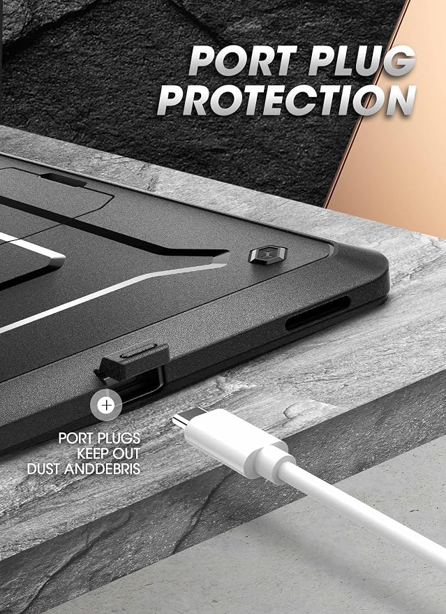 SUPCASE for Samsung Galaxy Tab S10 Plus 12.4 Inch (2024) Case with Stand [Unicorn Beetle Pro] [Built-in Screen Protector &amp S Pen Holder] Rugged Protective Tablet Cover for Galaxy Tab S9 Plus Bla