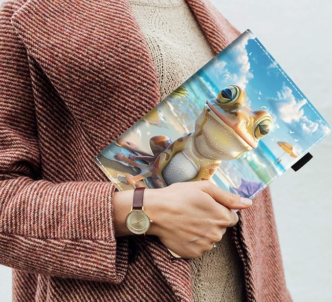 Case for Amazon Kindle Fire 7 Tablet (7 Display 12th Generation 2022 Release) Slim PU Leather Stand Folio Cover with Card Slot &amp Auto Wake Sleep Abstract Paint Butterfly