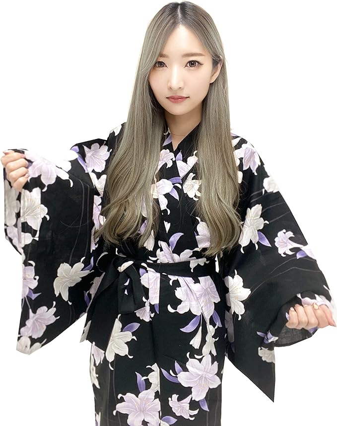 Kimura Jitsugyo Women's Kyoto Traditional Easy Wearing Kawaii Yukata Robe(Japanese Casual Kimono) Set 2
