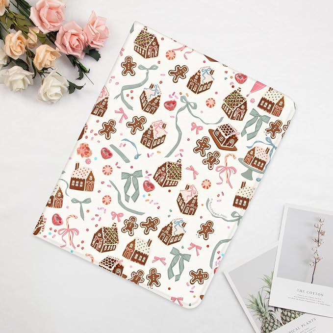 Cute Maple Bear Case for 10.2 iPad 2019/2020/2021(7th/8th/9th Gen) with Pencil Holder Auto Wake/Sleep Leather Soft TPU Back Cover for Women Girls