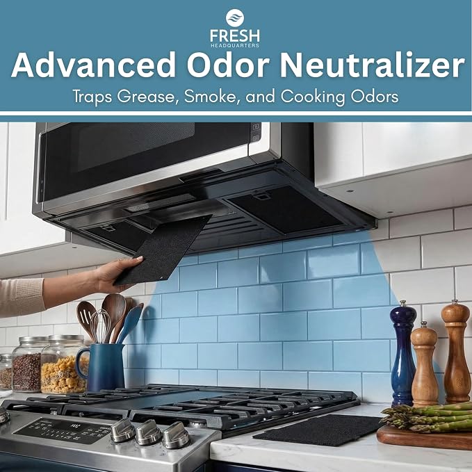 2-Pack Activated Carbon Charcoal Microwave Hood Filters