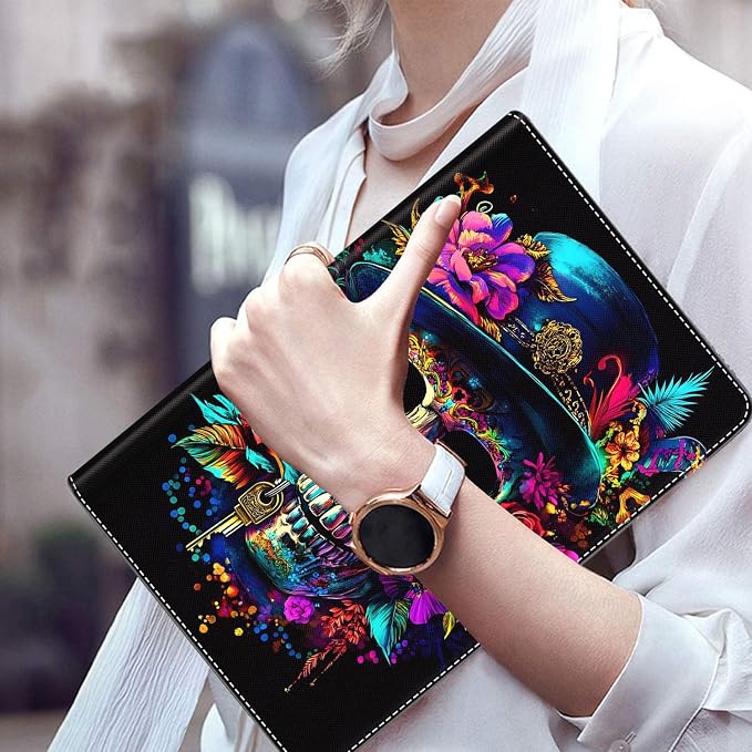 Case for New iPad (A16) 11th Generation 11 Inch 2025 for iPad 10th Generation 10.9 2022 Multi-Angle Smart Stand Cover Auto Sleep/Wake Halloween Panda Wizard and Pumpkin