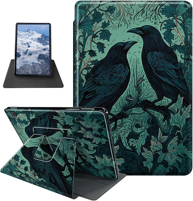 Astronaut Mushrooms Pattern Case for iPad 10.2 iPad 9th Generation 2021/ iPad 8th Generation 2020/ iPad 7th Generation 2019360 Degree Rotating Stand Protective Cover with Auto Sleep/Wake