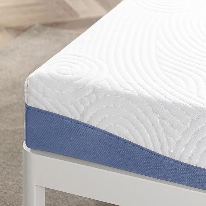 Mellow 6 Inch Cooling Gel-Infused Memory Foam Bed Mattress, Medium Firm Sleep and Breathable Fabric Cover, Full , Mattress In A Box
