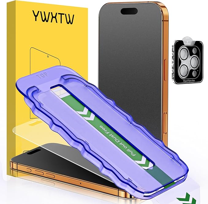 YWXTW 2 Pack Matte Screen Protector for iPhone 14 Pro Max 6.9 Inch + 1 Set Camera Lens Protector Anti Glare Anti Fingerprint 14 Pro Max Glass Screen Protector Bubble Free Smooth as Silk