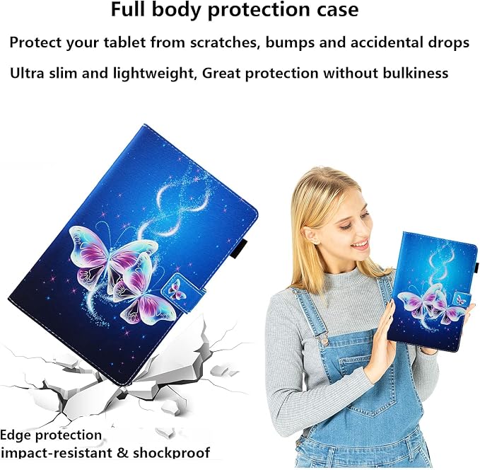 Case for Samsung Galaxy Tab A 8.0 inch Tablet Case 2015 (Model SM-T350/T355/P350/P355) with Pencil Holder [Auto Sleep/Wake] Stand Folio PU Leather Shockproof Cover Magnetic Smart WalletNight