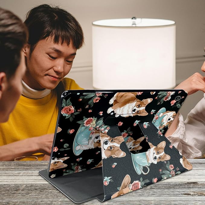 Astronaut Mushrooms Pattern Case for iPad 10.2 iPad 9th Generation 2021/ iPad 8th Generation 2020/ iPad 7th Generation 2019360 Degree Rotating Stand Protective Cover with Auto Sleep/Wake
