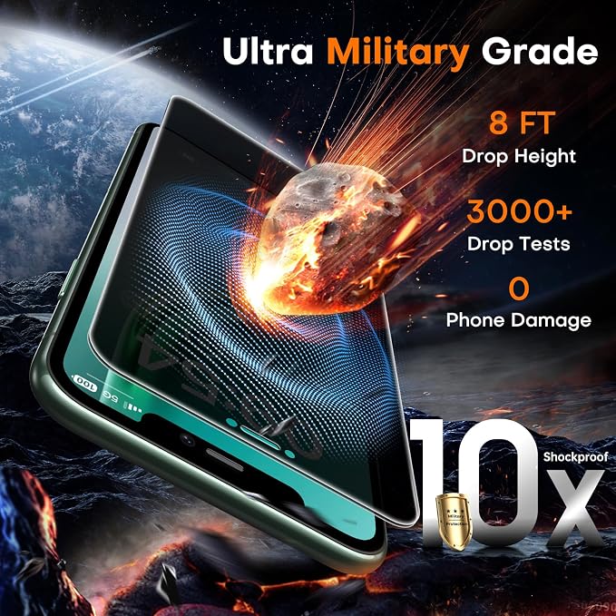 TOCOL for iPhone Air Screen Protector 9H Hardness Military Grade Shatterproof HD Tempered Glass Full Coverage Easy Installation 2 Pack