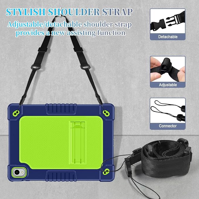 Onn 11 Tablet Pro 2024 Model CaseHeavy Duty Protective Case with Kickstand Shoulder Strap Shell Case for Walmart Onn Tablet Pro 11 inch 2024 Model: 100146660 (Black)