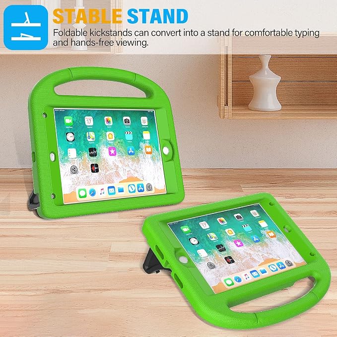 SUPLIK Kids Case for iPad mini 4/5 (7.9) Built-in Screen Protector Durable Shockproof Protective Cover with Handle Stand for 7.9 inch Apple iPad mini 4th/5th Generation Black