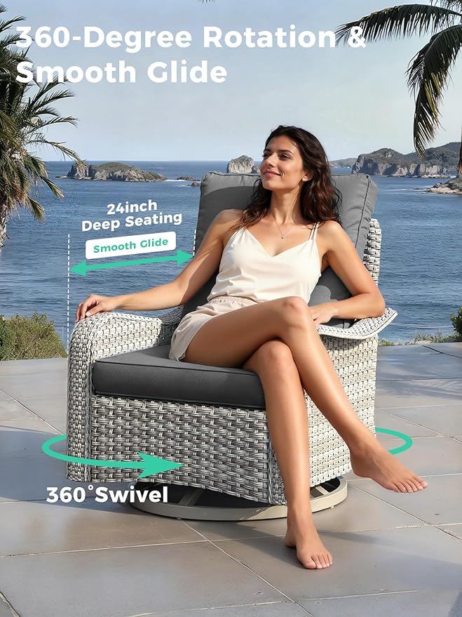 12 Piece Outdoor Wicker Rattan Sectional Sofa Set, 10-Seats Patio Furniture Conversation Set with 4" Thickened Cushions & Coffee Table, All-Weather PE Rattan for Garden, Backyard, Porch, Black