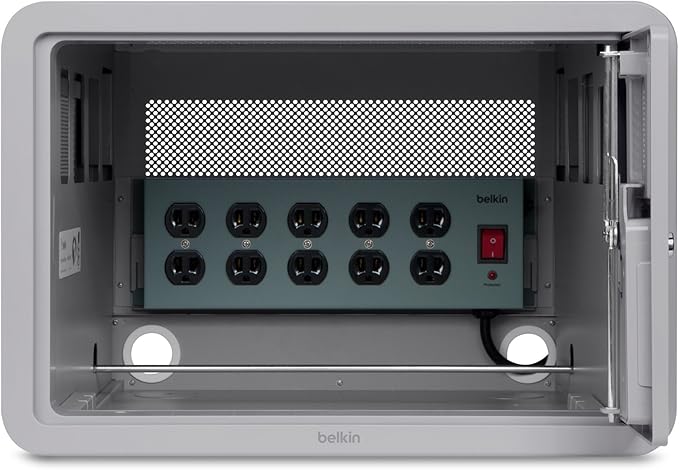 Belkin Secure and Charge - AC Lockable Classroom Charging Station for Laptops & Tablets - Classroom Organization & iPad Charging Station - Up To 10 Devices Including iPads, Samsung Tablets & More