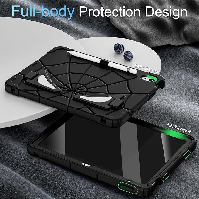 Auizotl Case for iPad (A16) 11'' 11th/10th Generation 10.9'' 2025/2022iPad Case 10th Generation with Screen ProtectorHeavy Duty Shockproof Cover for i Pad 11.0/10.9 InchBlack