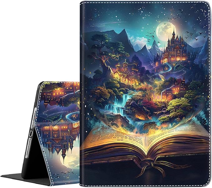 Case for iPad 9th/8th/7th Generation 2021/2020/2019 iPad 10.2 Inch Also Fit iPad Air 3th Gen 2019/iPad Pro 10.5 inch，Standing Cover with Auto Sleep/WakeCute Black Cat