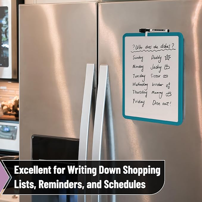 Mr. Pen- Dry Erase Board, 14” x 11” with a Black Dry Erase Marker, Small Mini White Board for Students