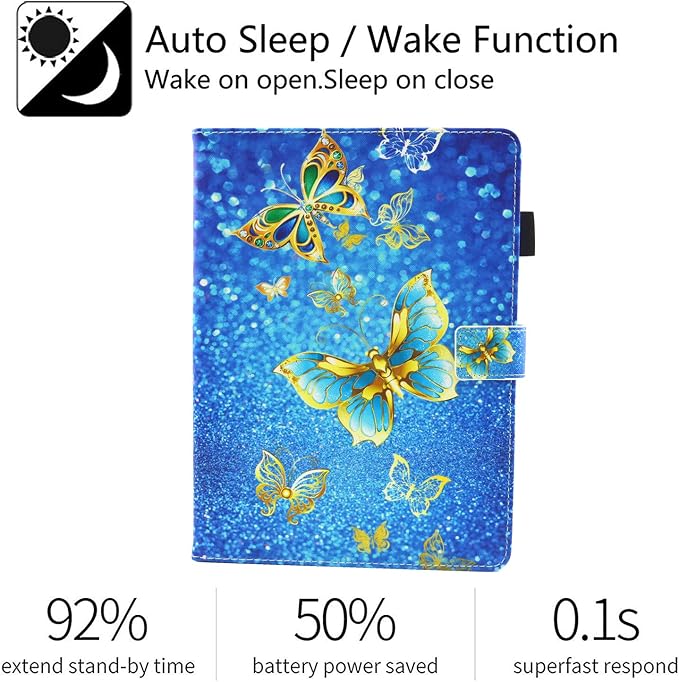 for Apple iPad 10.2 Case 2021/2020/2019 iPad 9th/8th/7th Generation Smart Cover with Pencil Holder [Auto Wake/Sleep] PU Leather Stand Folio Tri-fold Shockproof Thin Shell Colored Graffiti